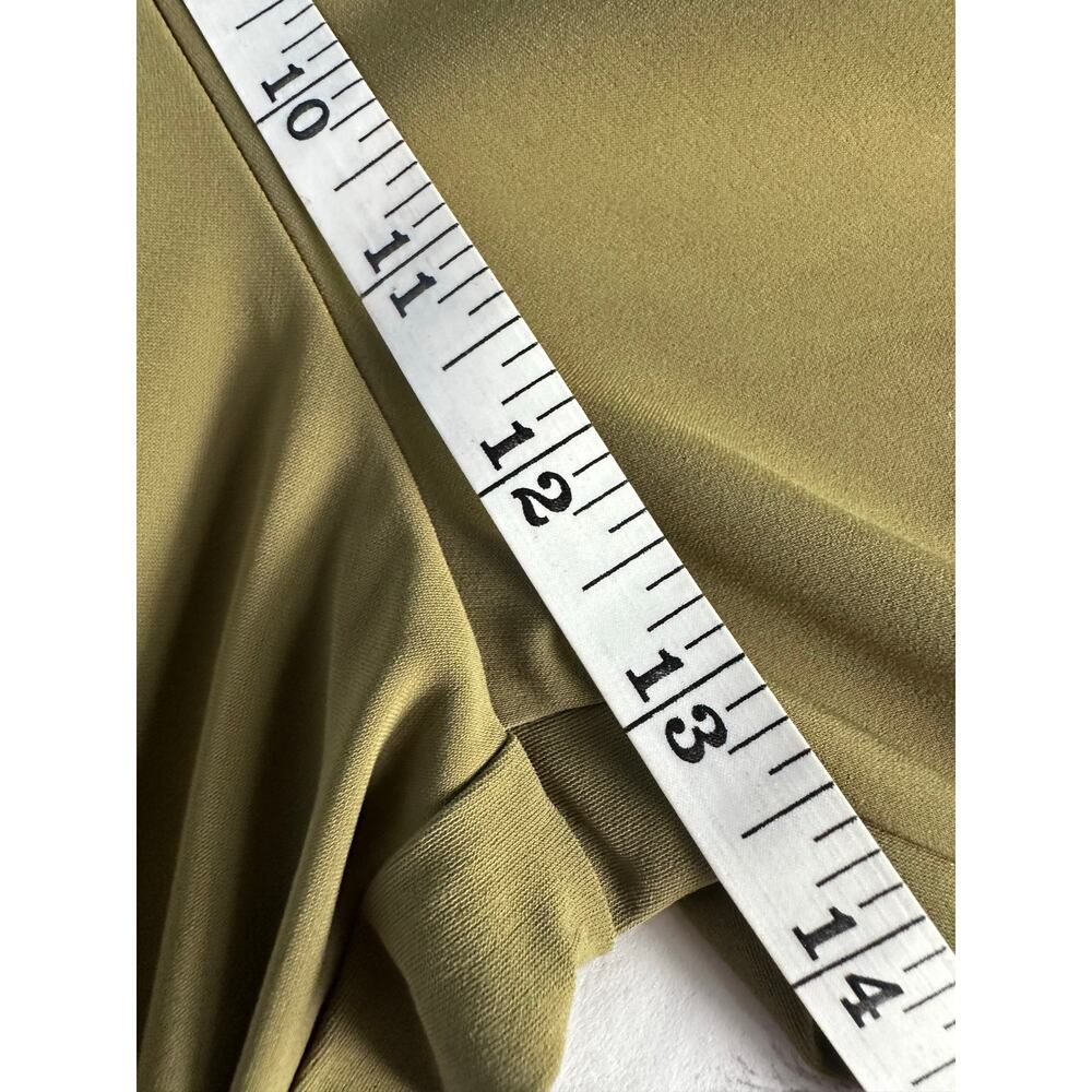 Athleta Cosmic Wide Leg Pant 10P Acacia Olive Green High Rise Travel Slacks EUC - Picture 9 of 11
